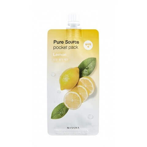 Ночная отбеливающая маска с лимоном MISSHA Pure Source Pocket Pack (Lemon)