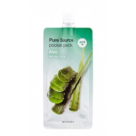 Ночная увлажняющая маска для лица с алоэ MISSHA Pure Source Pocket Pack (Aloe)