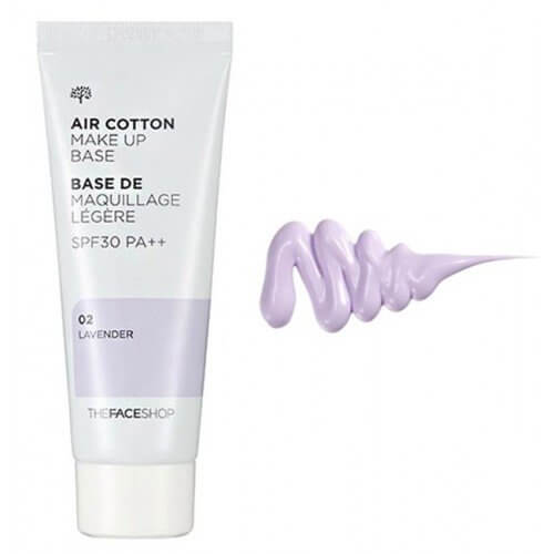 База под макияж The Face Shop Air Cotton Make Up Base 02 Lavender