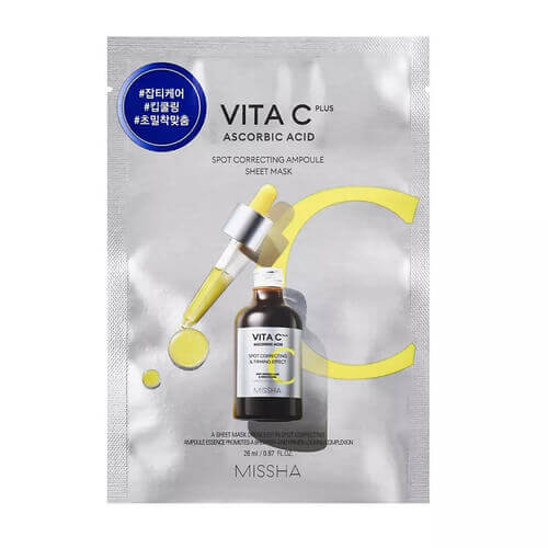 Тканевая маска с витамином С MISSHA VITA C PLUS SPOT CORRECTING AMPOULE SHEET MASK 23 г